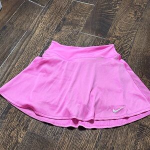 Nike Hot Pink Ribbed Athletic Skirt with Silver Swoosh